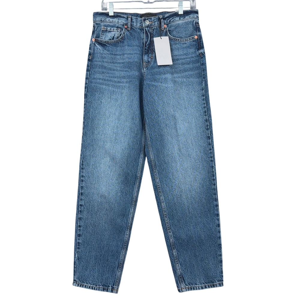 Zara Slim Fit High Rise‎ Jeans Womens 6 100% Cotton Blue 1889/165/427
